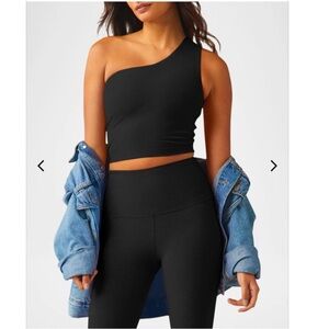 Beyond Yoga Spacedye The Bold Shoulder Cropped Tank Size XS